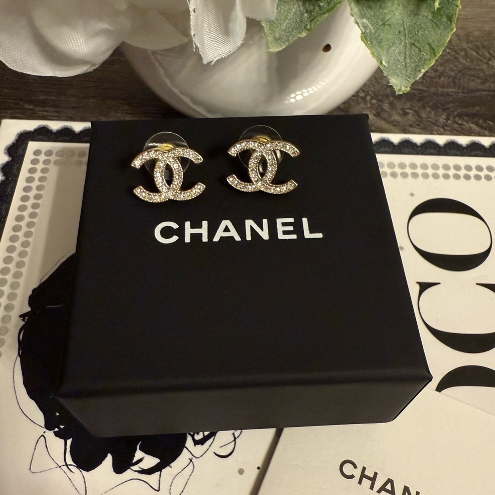 CHANEL Gold and Silver Earrings